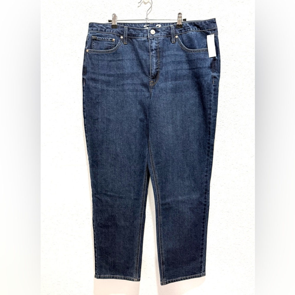 Seven7 Women’s slim straight Jeans in Dark Blue‎ Wash 16